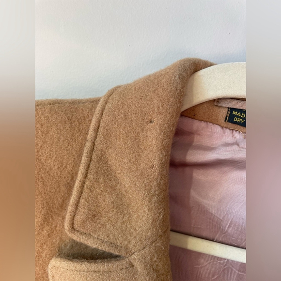 Gant, camel color wool mid-length fully lined designer trench coat vintage VGUC - Picture 9 of 12